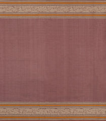Brown Handloom Silk Cotton Saree With Buttas-SC4339