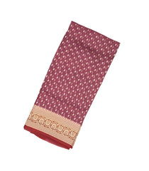 Chestnut Pink Handloom Banarasi Organza Saree With Floral Motifs-BE1251