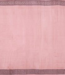 Light Peach Woven Tussar Silk Saree With Floral Buttas-TU3406