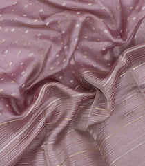 Lavender Woven Pure Organza Silk Saree With Stripes-KS1123