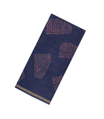 Dark Grey Printed Jaipur Cotton Saree With Tie & Dye Motifs-JC1692