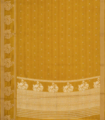 Mustard Printed Synthetics Dola Saree Zari Stripes & Buttas-BL5283