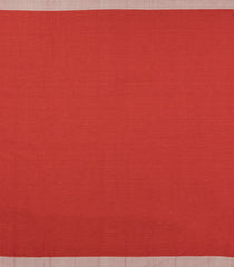 Red Handwoven Bengal Cotton Saree With Grey Border-BG1486
