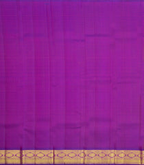 Neon Green Handloom Korvai Silk Pavadai & Purple Blouse-PM2078