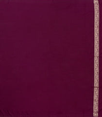 Burgundy Woven Blended Satin Saree With Floral Zari Buttas-BL5998