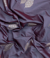 Grey Woven Aura Saree With Zari Buttas & Contrast Border With Jhalar-BL6023