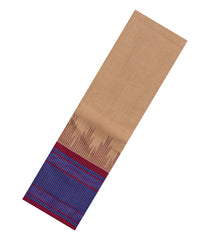 Beige Handloom Rasipuram Cotton Saree With Contrast Border-RA2582