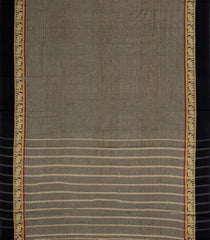 Dark Grey Woven Chirala Cotton Saree With Printed Blouse-CR1506