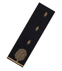 Black Woven Rasipuram Cotton Saree With Kamalam Buttas-RA2569