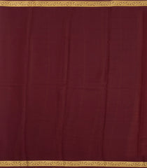 Rust Woven Mysore Silk Saree With Contrast Zari Border-MS3605
