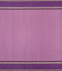Lilac Handloom Silk Cotton Saree With Zari Stripes-SC4220