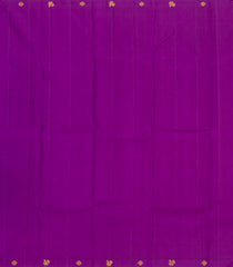 Peach Handloom Kanchipuram Silk Saree With Purple Border-KA13233