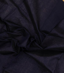 Black Handloom Silk Cotton Saree With Zari Border-SC4491