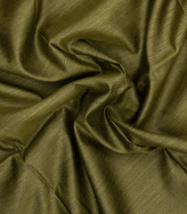 Olive Green Woven Tussar Silk Saree With Thread work Border-TU3519
