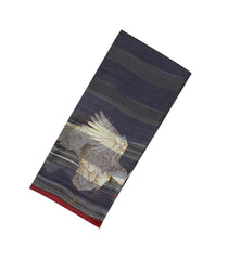 Grey Woven Synthetic Georgette Saree With Printed Bird Motifs-BL4681