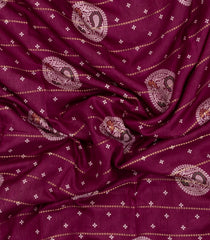 Maroon Printed Synthetic Dola Silk Saree With Zari Stripes & Border Motifs-SY0342