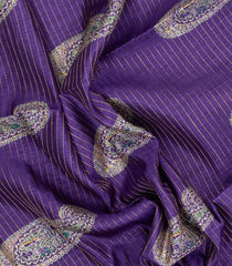 Lilac Printed Synthetic Dola Silk Saree With Zari Stripes & Border-SY0401