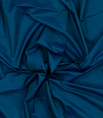Navy Blue Woven Blended Satin Saree With Floral Zari Border-BL6011
