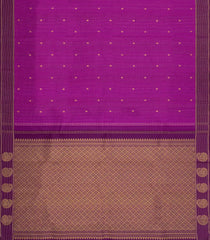 Purple Handloom Kanchipuram Silk Saree With Stripes & Buttas-KA15340