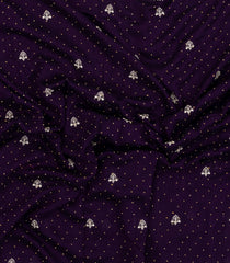 Dark Purple Synthetic Vichitra Zari Embroidery With Stone Work-BL5466