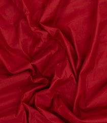 Red Handloom Gadwal Silk Cotton Saree With Contrast Border-GA0353
