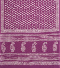 Lilac Printed Jaipur Cotton Saree With Printed Floral Motifs-JC1779
