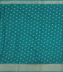 Sea Green Printed Synthetic Dola Silk Saree With Motifs & Zari Stripes-SY0436