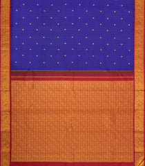 Violet Handloom Korvai Kanchipuram Silk Saree With Buttas-KA16431