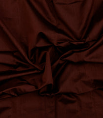 Dark Brown Handloom Maheswari Silk Cotton Saree With Zari Border-SC4894