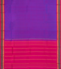 Purple Handloom Kanchipuram Silk Saree With Contrast Border-KA14858