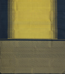 Gold Handloom Korvai Kanchipuram Silk Saree With Combtooth Border-KA16690