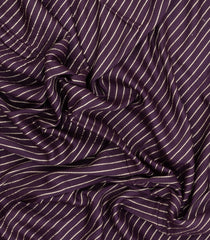 Burugndy Woven Banarasi Khaddi Georgette Silk Saree With Stripes-BE1939