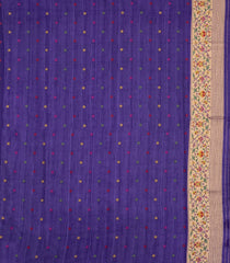 Purple Woven Art Dupion Saree With Meena Floral Border-BL5928