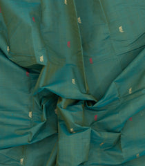 Aquamarine Handloom Kanchi Cotton Saree With Buttas-KC1781