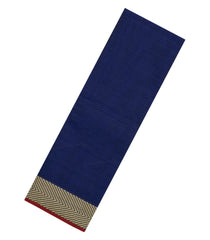 Dark Blue Woven Chirala Cotton Saree With Narayanapet Border-CR1476
