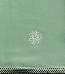 Aquamarine Synthetic Fendy Saree With Stone Border-BL5444