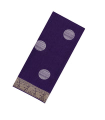 Violet Printed Synthetics Dola Zari Lining With Jacquard Zari Border-BL5177