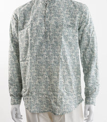 Light green short kurta with abstract floral print-EW1115