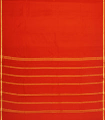 Red Woven Mysore Silk Saree With Floral Piping Border-MS3775