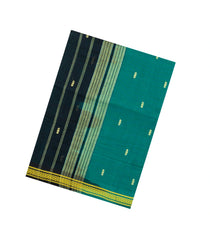 Sea Green Woven Kadappa Cotton Saree With Buttas-KN0723
