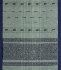 Grey Woven Rasipuram Cotton Saree With Floral Motifs-RA2652