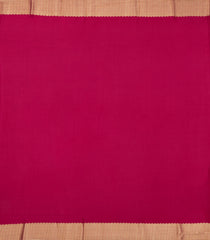 Crimson Woven Mysore Silk Saree With Floral Vine Motifs & Zari Border-MS3267