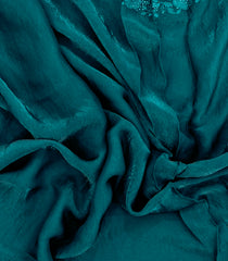 Sea Green Synthetic Fendy Saree With Embroidered Border-BL5450
