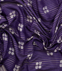 Violet Printed Synthetics Dola Silk Saree With Zari Stripes-BL5188