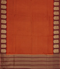 Red Woven Blended Viscose Saree With Zari Checks-BL5609