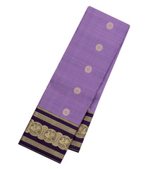 Lavender Kanchipuram Silk Saree With Annam Buttas-KA14930
