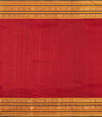 Mango Yellow Handloom Korvai Kanchipuram Silk Saree With Buttas & Contrast Border-KA16793