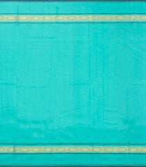 Maroon Handloom Korvai Kanchipuram Silk Saree With Turquoise Border-KA14850