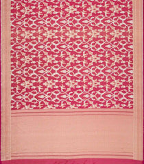 Peach Handloom Organza Satin Soft Silk Saree With Floral Motifs-SO4129