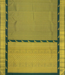 Bottle Green Handloom Kanchipuram Silk Saree With Rudraksham Motifs-KA16056